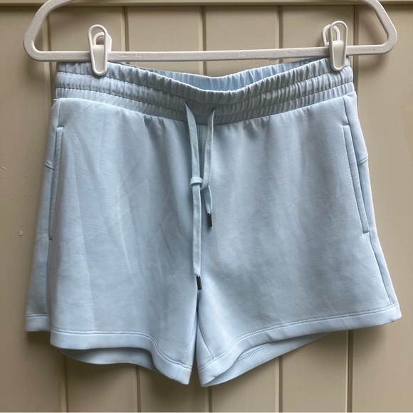 Members Mark sandwash lounge shorts blue sz small cozy comfy drawstring waist - Picture 1 of 4